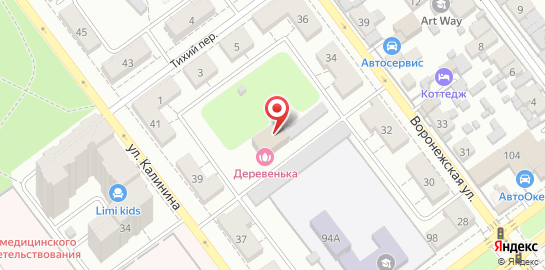 Баня Деревенька на Воронежской улице на карте