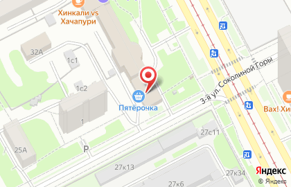 Супермаркет Пятёрочка на проспекте Будённого на карте
