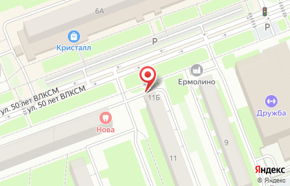 Салон цветов 101 роза на улице 50 лет ВЛКСМ на карте