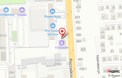 АЗС Газпром в Краснодаре на карте