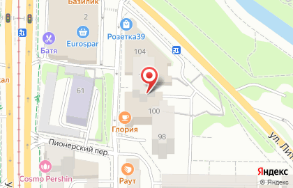 Салон красоты Глория в Ленинградском районе на карте