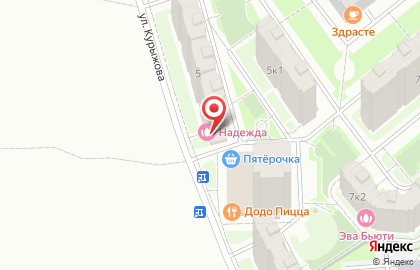 Салон-парикмахерская Надежда на улице Курыжова на карте