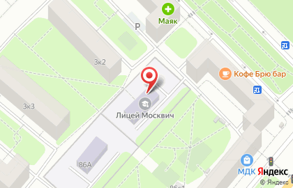 НОЧУ СОШ "Москвич" на карте