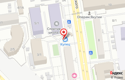 Продуктовый магазин в Якутске на карте