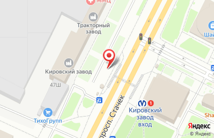 Цветочный магазин Цветландия на проспекте Стачек на карте