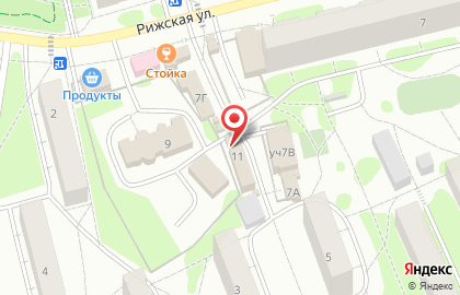 Киоск быстрого питания на Рижской улице на карте