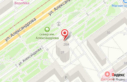 Продуктовый магазин Оптима на улице Александрова на карте