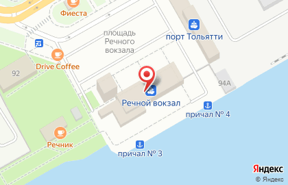 Речной вокзал, г. Тольятти на карте