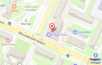Л'этуаль на Московском проспекте на карте
