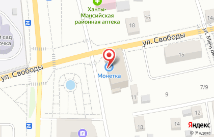 Магазин Монетка на улице Гагарина на карте