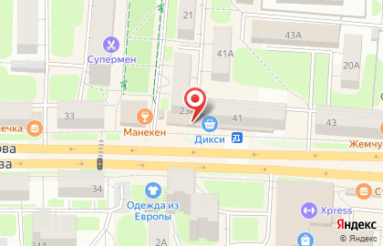 Магазин косметики Прелесть на улице Октябрьской Революции на карте