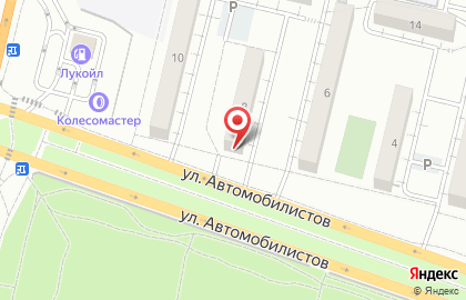 Магазин у дома Бристоль на улице Автомобилистов на карте