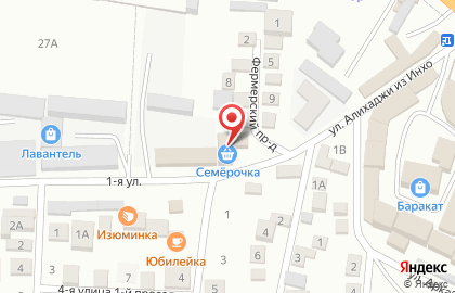 Магазин Семерочка в Фермерском проезде на карте