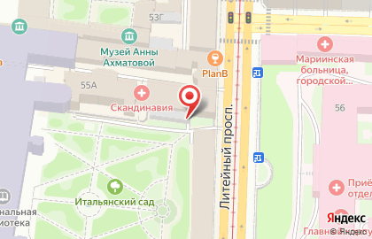 Конференц-зал Литейный 55 на карте
