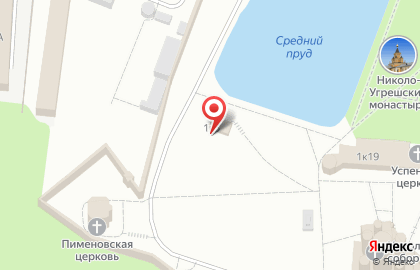 Храм-часовня Страстей Господних Николо-Угрешского монастыря на карте