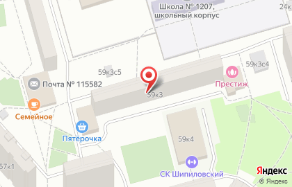 А5 на Домодедовской (проезд Шипиловский) на карте
