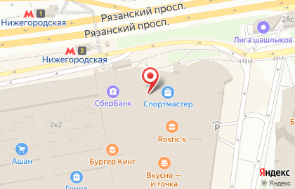 Салон связи Связной в Нижегородском районе на карте