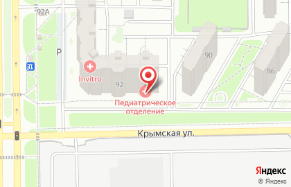 Детская городская поликлиника №7 на проспекте Вячеслава Клыкова на карте