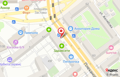 Киоск по продаже цветов на Плехановской улице на карте