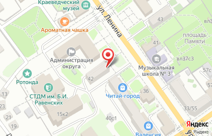 Центрально-Черноземный банк Сбербанка России на улице Ленина, 42 на карте