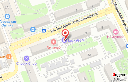Стоматологический центр Чайка на улице Б.Хмельницкого на карте