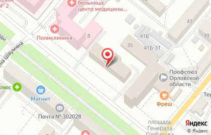 Региональный центр компетенций по развитию городской среды Орловской области на карте