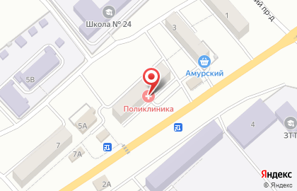 Поликлиника Городской клинической больницы №2 на улице Гайдара на карте