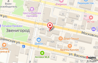 Салон связи Связной на Московской улице, 16 в Звенигороде на карте