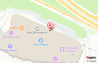 Киоск по продаже фастфудной продукции на дублере Сибирского тракта на карте