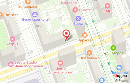 Центр медицинских анализов АБВ на улице Александры Монаховой на карте