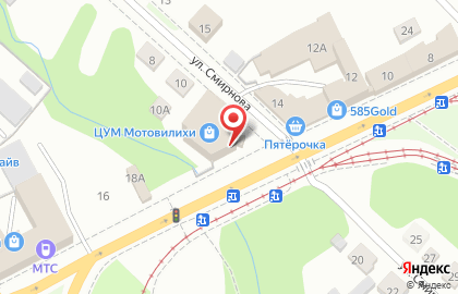 Сеть супермаркетов Магнит на улице Смирнова на карте
