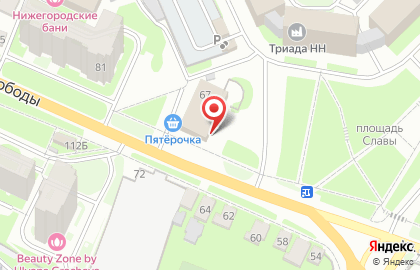 Торговый центр На Свободе в Сормовском районе на карте