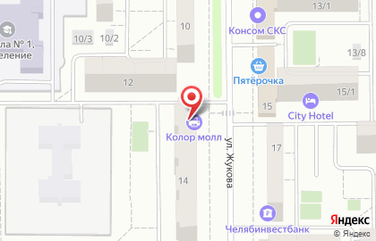 Типография Колор Молл в Орджоникидзевском районе на карте