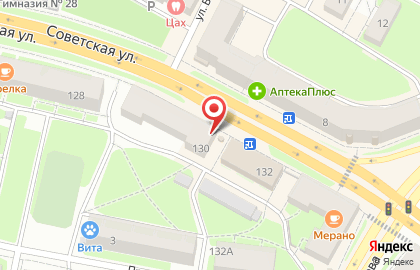 Аптека Забота на Советской улице на карте