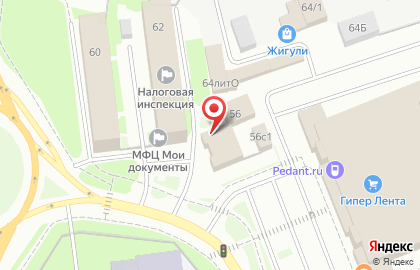 Бухгалтерская фирма Налоговый консультант на Большой Санкт-Петербургской улице на карте