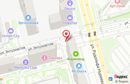 Русские блины на улице Энтузиастов на карте