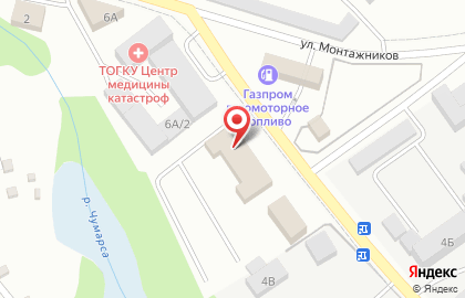 Пожарно-спасательная часть №5 на улице Монтажников на карте