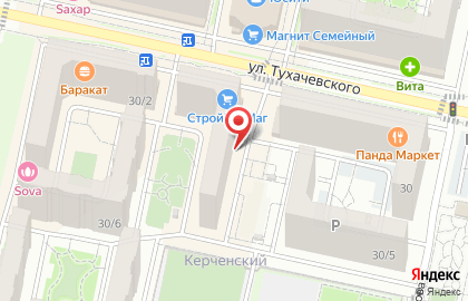 Магазин товаров для ногтевого сервиса Индустрия красоты на улице Тухачевского на карте