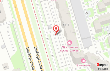Автостоянка Локер на Выборгском шоссе на карте