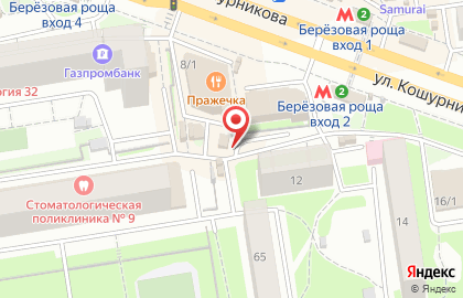 Магазин Надежда на улице Кошурникова на карте