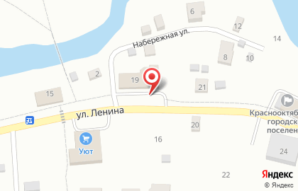 Супермаркет Магнит на улице Ленина на карте
