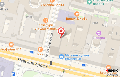 Карлс Джуниор на Малой Садовой улице на карте