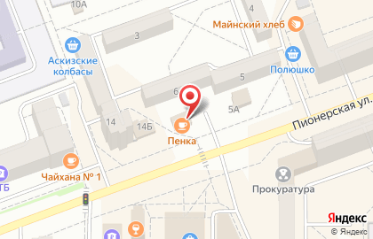 Магазин продуктов в Саяногорске на карте