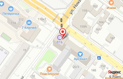 Банк ВТБ в Новосибирске на карте