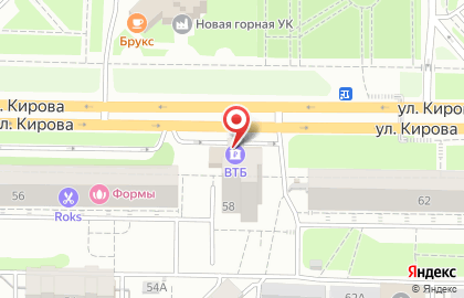 Банк ВТБ на улице Кирова, 58а на карте