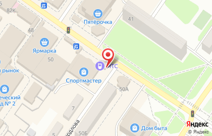 Салон связи МТС в Гусь-Хрустальном на карте