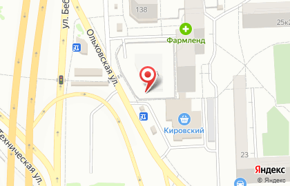 Киоск по продаже хлебобулочных изделий в Железнодорожном районе на карте