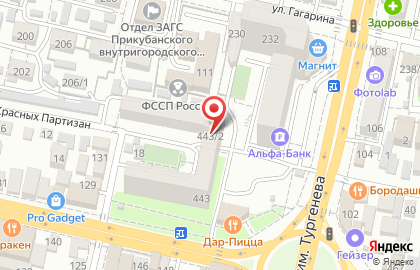 Сервисный центр Дикси на улице Красных Партизан на карте