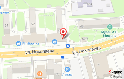 Пекарня Хлебница на улице Николаева на карте