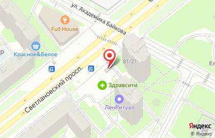 Цветочный магазин в Санкт-Петербурге на карте